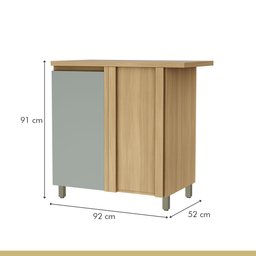 Cozinha 9 Peças Canto Direita E Esquerda 12 Portas 8 Gavetas Ripado Rainha  100% Mdf - 20