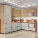 Ver imagem 2 de Cozinha 9 Peças Canto Direita E Esquerda 12 Portas 8 Gavetas Ripado Rainha  100% Mdf