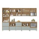 Ver imagem 4 de Cozinha 7 Peças 9 Portas 8 Gavetas Nichos Forno Ripado Rainha  100% Mdf