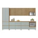 Ver imagem 2 de Cozinha 7 Peças 9 Portas 8 Gavetas Nichos Forno Ripado Rainha  100% Mdf