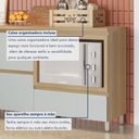 Ver imagem 7 de Cozinha 7 Peças 9 Portas 8 Gavetas Nichos Forno Ripado Rainha 100% MDF Marrom/Nature/Verde