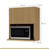 Cozinha 6 Peças 7 Portas 7 Gavetas Nichos Forno Ripado Rainha  100% Mdf - 7