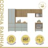Cozinha 6 Peças 7 Portas 7 Gavetas Nichos Forno Ripado Rainha  100% Mdf - 2