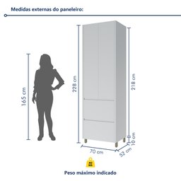 Cozinha 5 Peças 8 Portas E 7 Gavetas Ripado Rainha  100% Mdf - 15