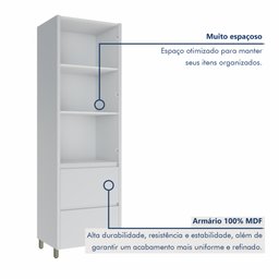 Cozinha 5 Peças 8 Portas E 7 Gavetas Ripado Rainha  100% Mdf - 14
