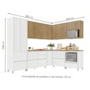 Ver imagem 4 de Cozinha 9 Peças Canto 12 Portas 8 Gavetas Ripado Rainha 100% Mdf