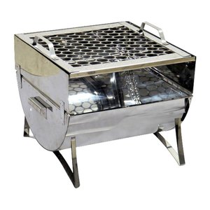 Churrasqueira Fechada Aço Inox Grelha 30x28x24cm