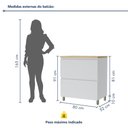 Ver imagem 7 de Cozinha 7 Peças 9 Portas 8 Gavetas Nichos Forno Ripado Rainha 100% MDF Marrom/Branco/Nature
