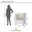 Ver imagem 5 de Cozinha 7 Peças 9 Portas 8 Gavetas Nichos Forno Ripado Rainha 100% MDF Marrom/Branco/Nature