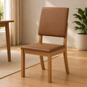 Ver imagem 1 de Cadeira Henn Milla Plus S38-537 Nature Corano Caramelo MDF MDP Assento Estofado