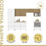 Cozinha 6 Peças 7 Portas 7 Gavetas Nichos Forno Ripado Rainha  100% Mdf - 2