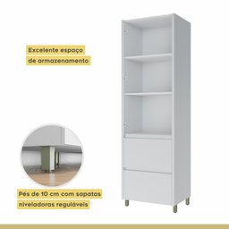Cozinha 6 Peças 7 Portas 7 Gavetas Nichos Forno Ripado Rainha  100% Mdf - 14