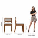 Ver imagem 5 de Kit 6 Cadeiras Sextavada Bari Freijó/corino Branco - Móveis Arapongas Freijó/corino Branco