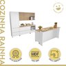 Cozinha 8 Peças 8 Portas 12 Gavetas Forno Ilha Ripado Rainha  100% Mdf - 2