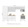 Cozinha 6 Peças 7 Portas 7 Gavetas Nichos Forno Ripado Rainha  100% Mdf - 18