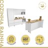 Cozinha 8 Peças 8 Portas 12 Gavetas Forno Ilha Ripado Rainha  100% Mdf - 2