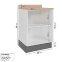 Ver imagem 5 de Balcão 2 Portas 60cm com Tampo Arizona CabeCasa MadeiraOriginals Branco/Cinza