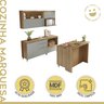Cozinha 6 Peças 4 Portas 7 Gavetas Painel Ilha Ripado Marquesa  100% Mdf - 2