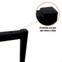 Ver imagem 6 de Escrivaninha Mesa de Apoio Industrial Base Preto Tampo Preto