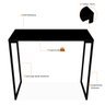 Escrivaninha Mesa de Apoio Industrial Base Preto Tampo Preto - 3