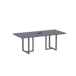 Sala de Reunião PE40 com Mesa, Painel de TV e Prateleira - 3