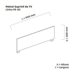Sala de Reunião PE40 com Mesa, Painel de TV e Prateleira - 10