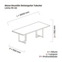 Ver imagem 4 de Sala de Reunião PE40 com Mesa, Painel de TV e Prateleira