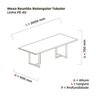 Sala de Reunião PE40 com Mesa, Painel de TV e Prateleira - 4