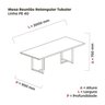 Sala de Reunião PE40 com Mesa, Painel de TV e Prateleira - 2