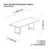 Sala de Reunião PE40 com Mesa, Painel de TV e Prateleira - 6