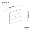 Ver mais imagens de Sala de Reunião PE40 com Mesa, Painel de TV e Prateleira