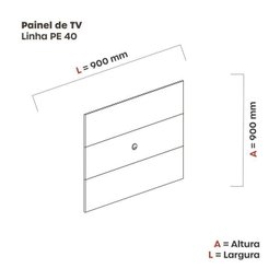 Sala de Reunião PE40 com Mesa, Painel de TV e Prateleira - 8