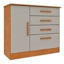 Ver imagem 2 de Cômoda 1 Porta 4 Gavetas 104cm Chicago