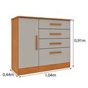 Ver imagem 3 de Cômoda 1 Porta 4 Gavetas 104cm Chicago