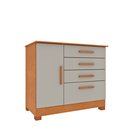 Ver imagem 2 de Cômoda 1 Porta 4 Gavetas com Pés 104cm Chicago