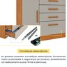 Cômoda 1 Porta 4 Gavetas com pés 104cm Chicago - 7