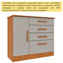 Ver imagem 7 de Cômoda 1 Porta 4 Gavetas com Pés 104cm Chicago