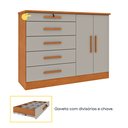 Ver imagem 7 de Cômoda 5 Gavetas 2 Portas 136cm Istambul
