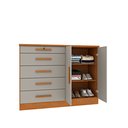 Ver imagem 5 de Cômoda 5 Gavetas 2 Portas 136cm Istambul