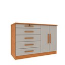 Ver imagem 2 de Cômoda 5 Gavetas 2 Portas 136cm Istambul