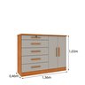 Cômoda 5 Gavetas 2 Portas 136cm Istambul - 3