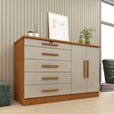 Ver imagem 1 de Cômoda 5 Gavetas 2 Portas 136cm Istambul