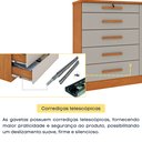 Ver imagem 7 de Cômoda 5 Gavetas 2 Portas com Pés 136cm Istambul
