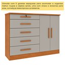 Ver imagem 6 de Cômoda 5 Gavetas 2 Portas com Pés 136cm Istambul