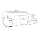 Ver imagem 4 de Sofá Retrátil 4 Lugares 264cm 2 Módulos Nero com USB Couro Marrom G52 - Gran Belo