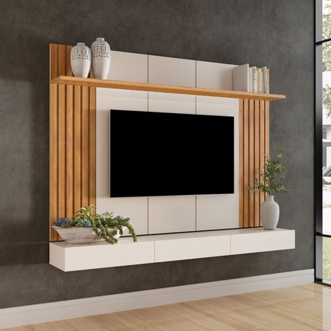 Painel para TV até 84 Polegadas MDF 220cmx150cm Home Supreme