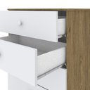 Ver imagem 2 de Quarto Bebê Guarda Roupa 4 Pts Cômoda Berço Sophia Casa 812 Rústico com Branco