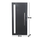 Ver imagem 5 de Porta Pivotante de Alumínio 210 x 100cm com Visor e Fechadura Digital Linha 30 Abertura Esquerda Preto Esquadrias Bergamo