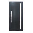 Ver imagem 2 de Porta Pivotante de Alumínio 210 x 100cm com Visor e Fechadura Digital Linha 30 Abertura Esquerda Preto Esquadrias Bergamo