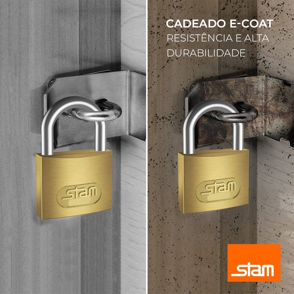 Cadeado 25 Mm Stam Zamac para Bagagens Janelas Armários - 5